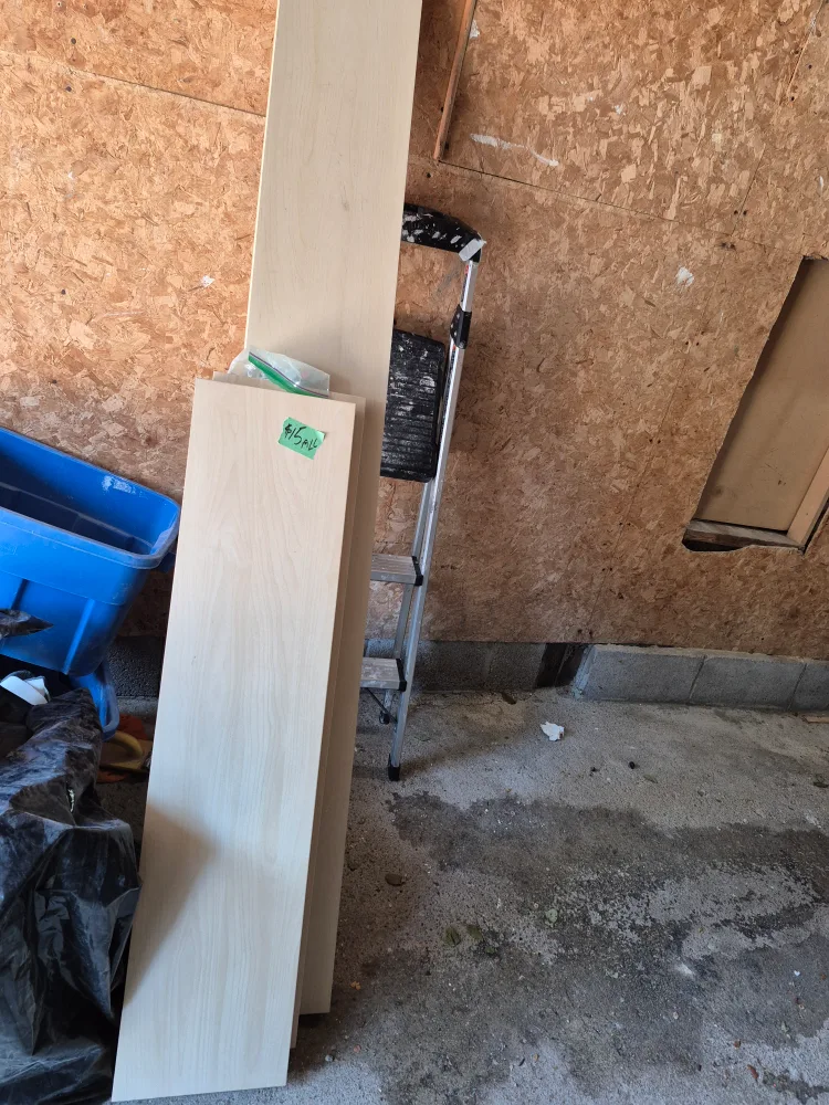 Wooden Shelves - 43.5" & 75" Tall, invisible shelves thumbnail