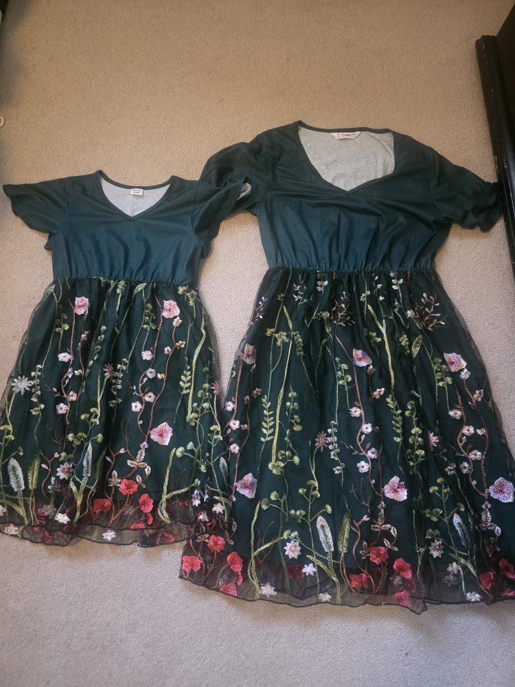 PatPat Matching Dresses - Women's L & Kid's 8-9Y