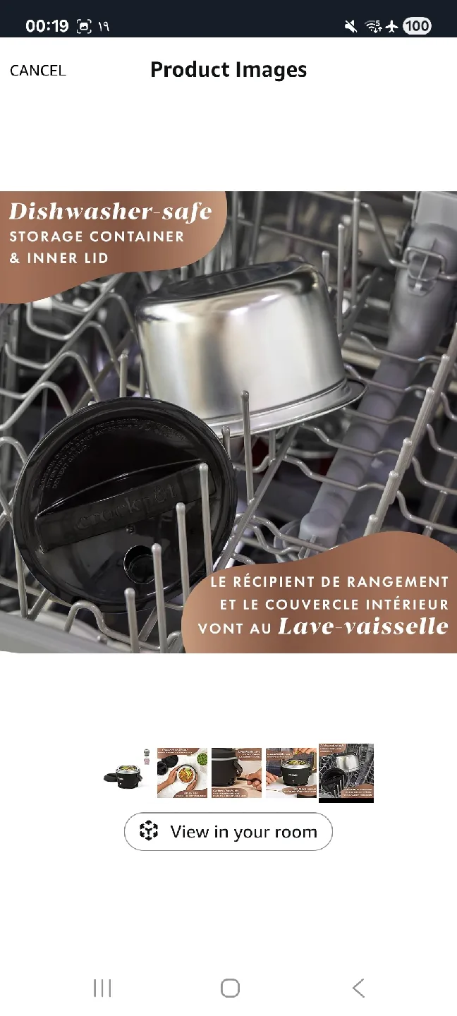 Crockpot 20-oz Lunch Crock Food Warmer - Black image indicator(5)