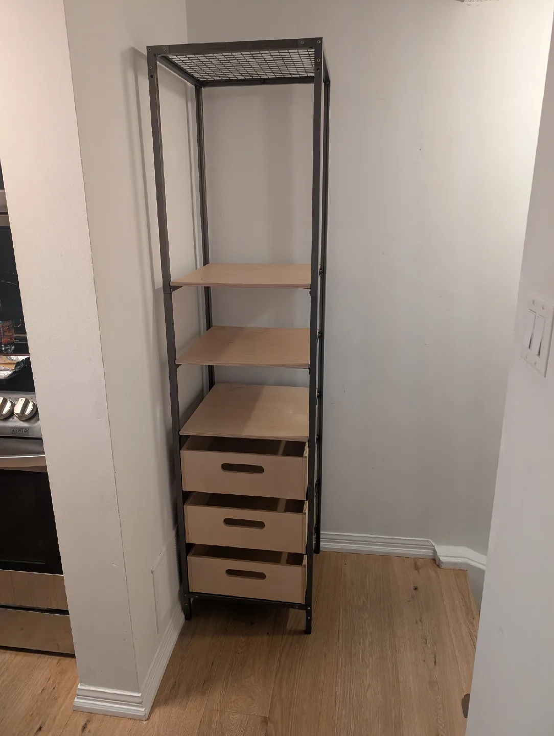 IKEA VEBERÖD Shelving Unit with Drawers thumbnail