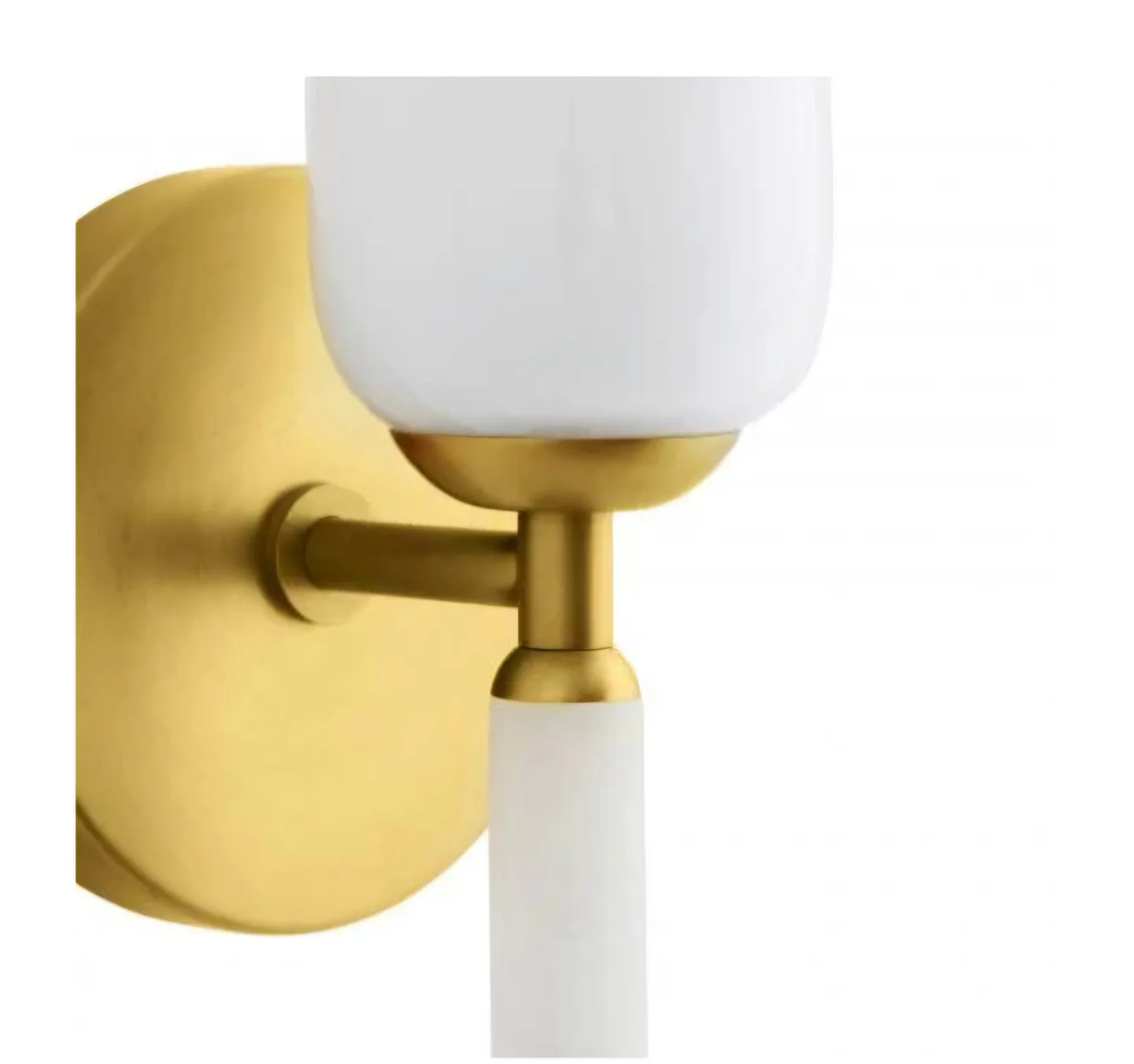 Norwalk Wall Sconce - Brass & White -Brand New in Box image indicator(5)