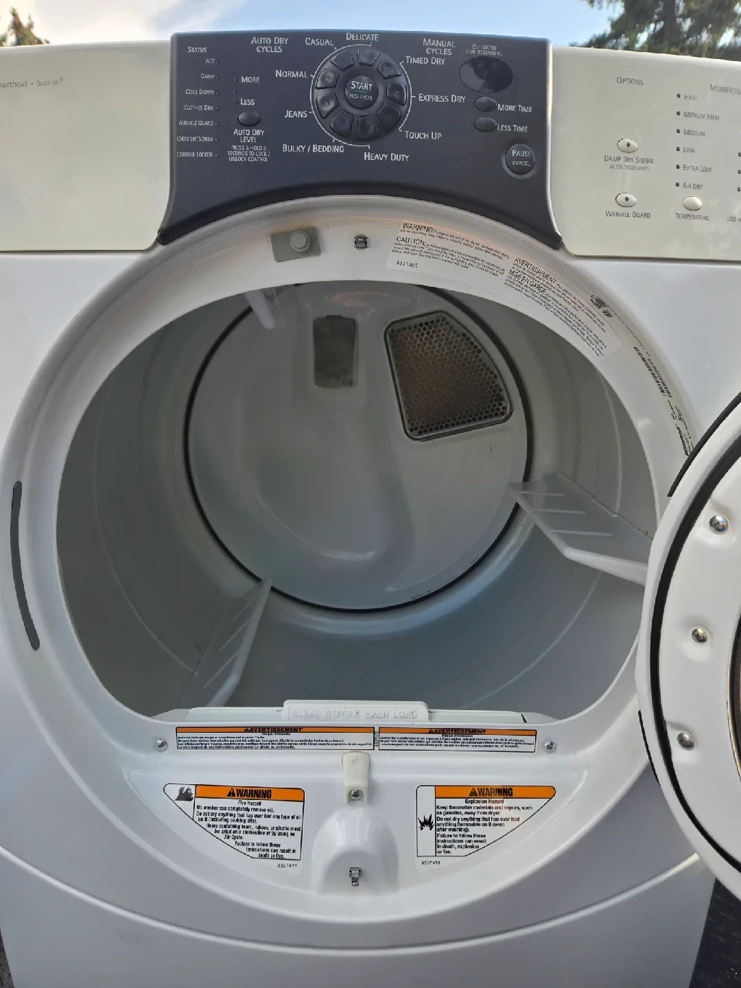 KENMORE/HEAVY-DUTY/ELECTRIC DRYER/CLEAN/GREAT DEAL image indicator(4)