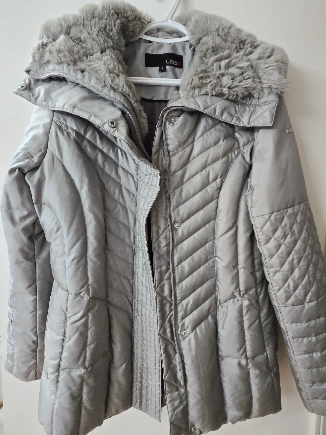 Lite Silver Down Winter Coat - Size S thumbnail