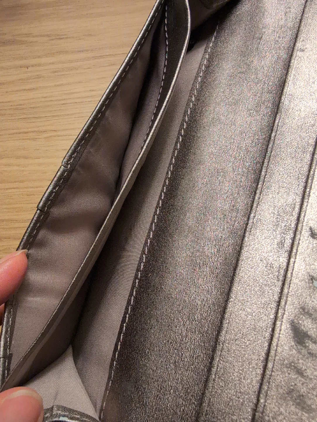 Cole Haan Champagne Leather Wallet image indicator(5)