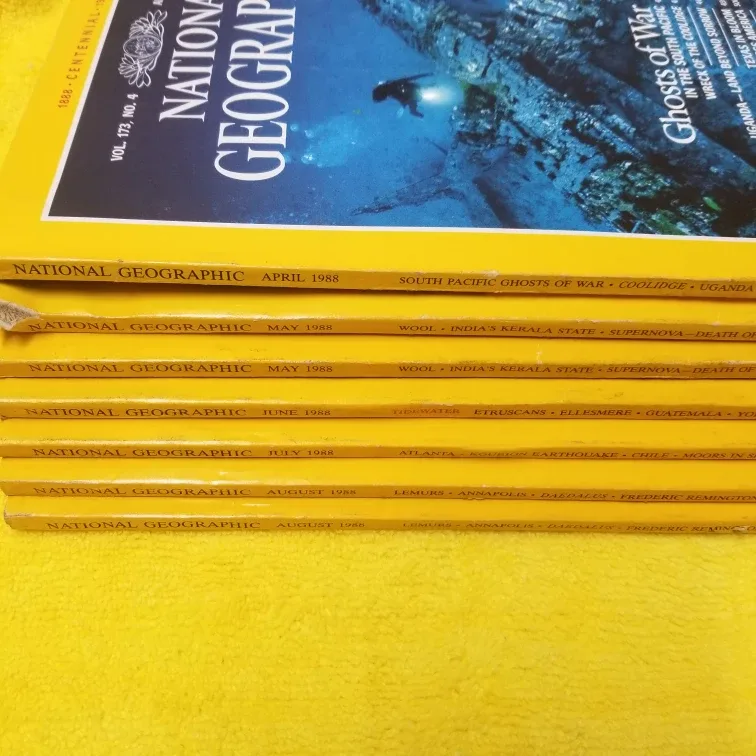 Vintage National Geographic Magazines - 1988 thumbnail