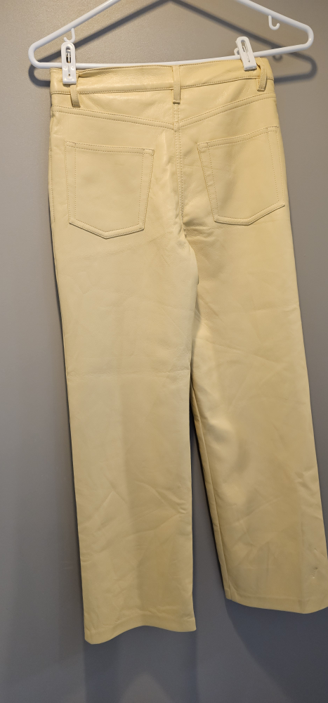 New brand Wilfred Yellow Leather Pants Size 2 - photo 5