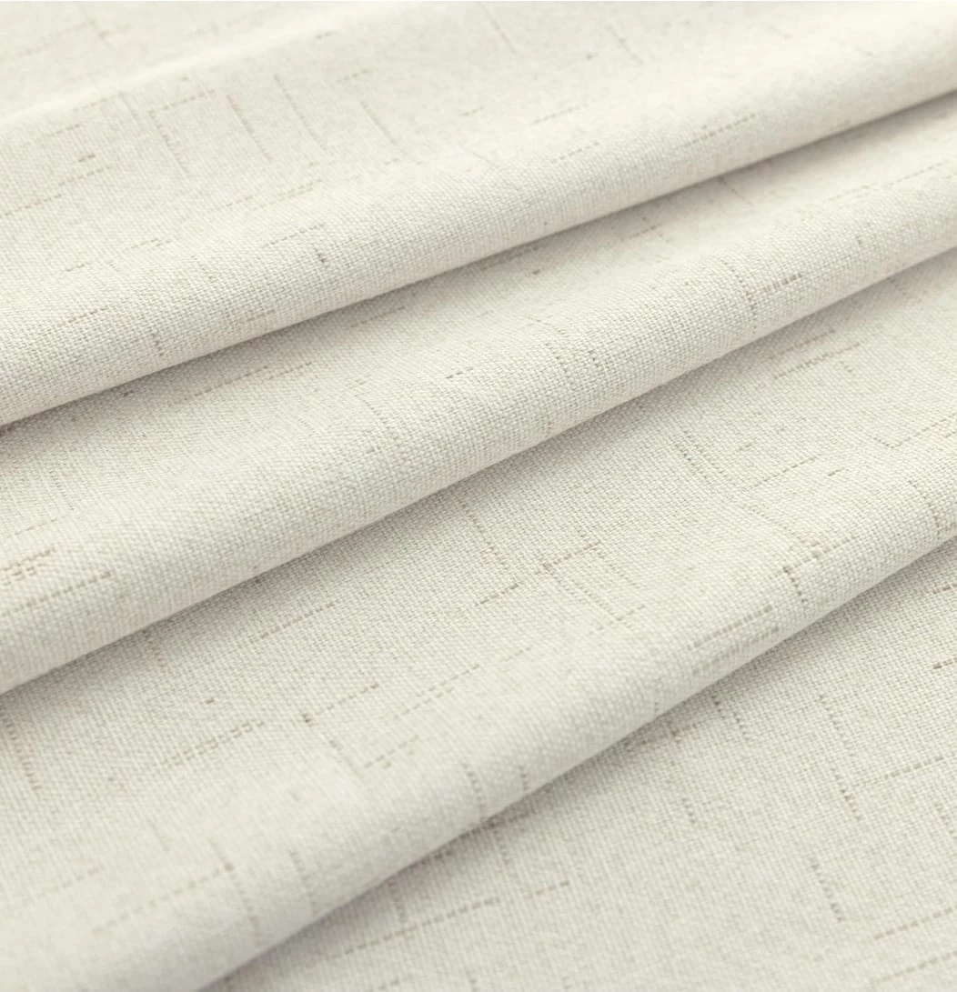 Off-White Linen Blackout Curtains - photo 2