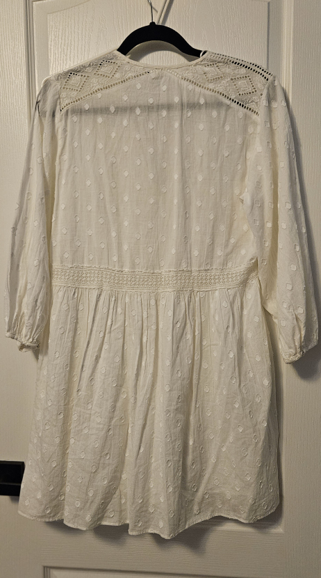 Zara White Embroidered Dress - photo 3