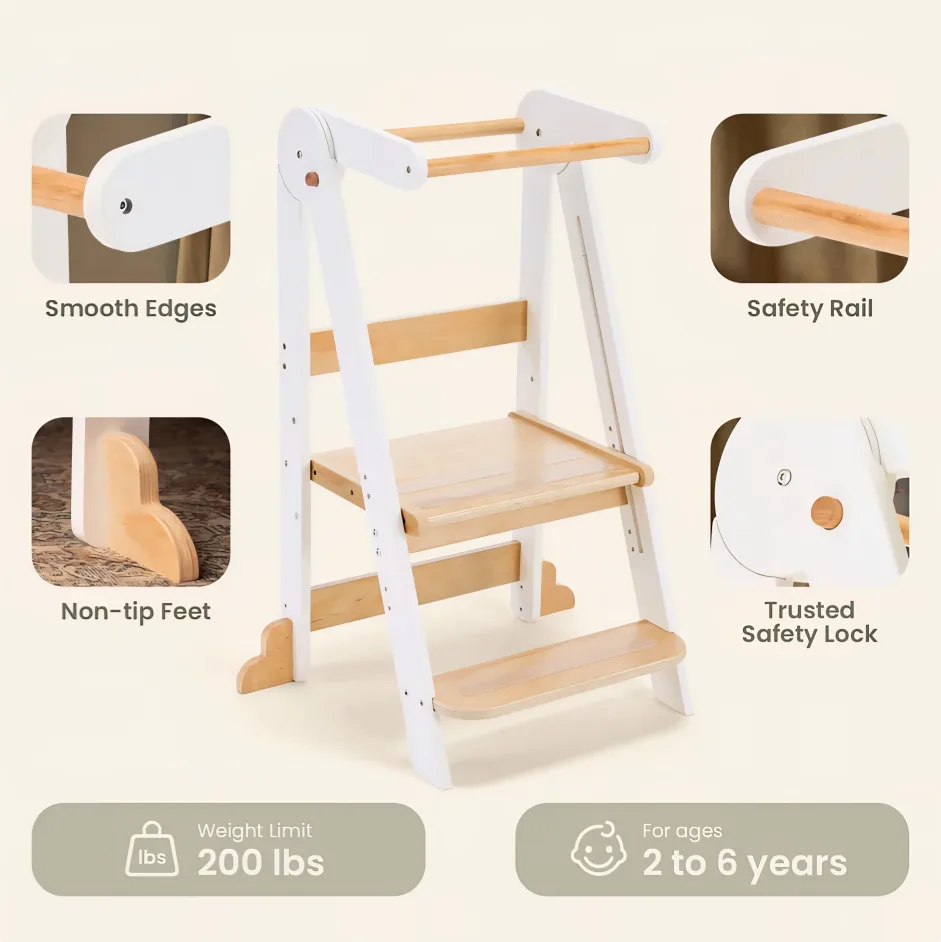 HARPPA Nordi | Foldable Toddler Learning Tower image indicator(4)