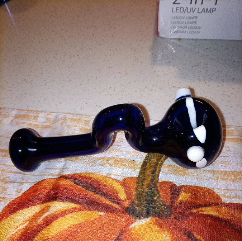 Double blown glass Tobacco pipe