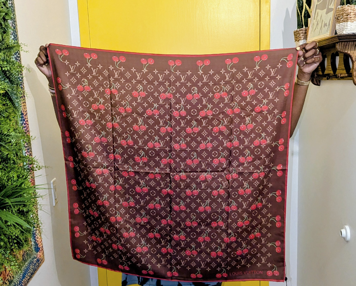 Louis Vuitton Murakami Cherry Silk Scarf - photo 2
