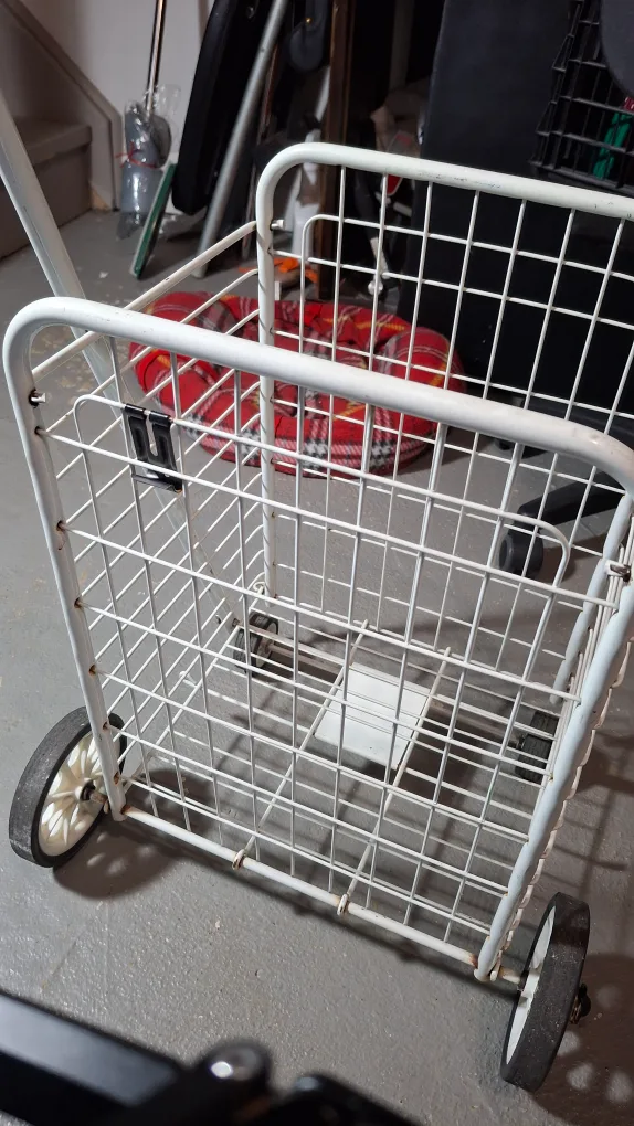 White Metal Shopping Cart image indicator(2)