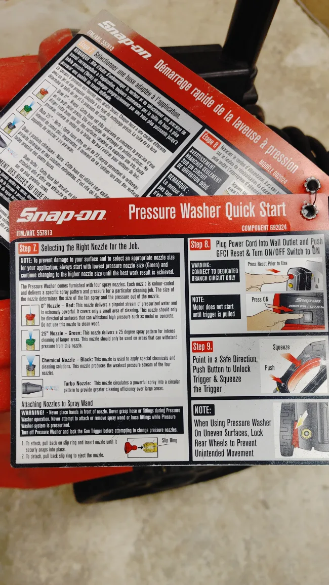 Snap-on 692024 Pressure Washer image indicator(6)