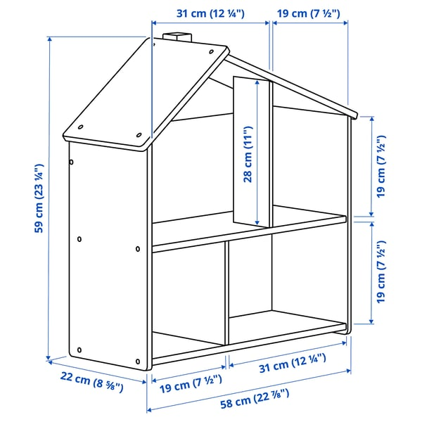 🥕 IKEA FLISAT Dollhouse/Wall Shelf - photo 2