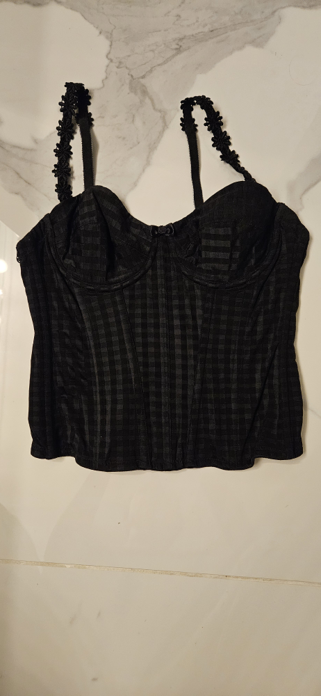 Black Corset Top with Floral Straps - Marie Jo - photo 2