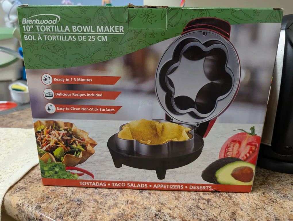 Brentwood 10" Tortilla Bowl Maker - Brand new in box thumbnail