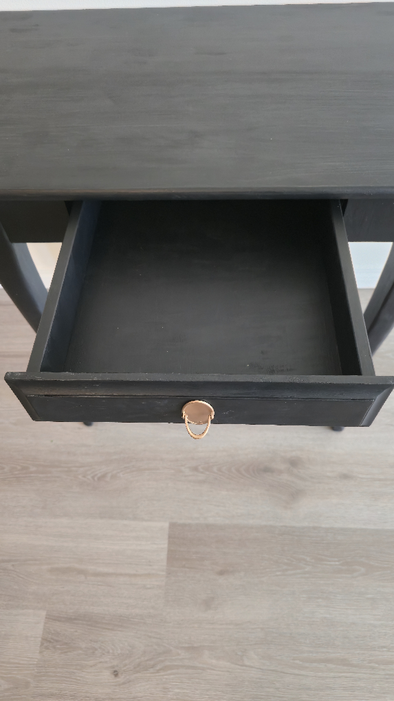 Elegant Black Console Table with Drawer – Vintage Style - photo 2