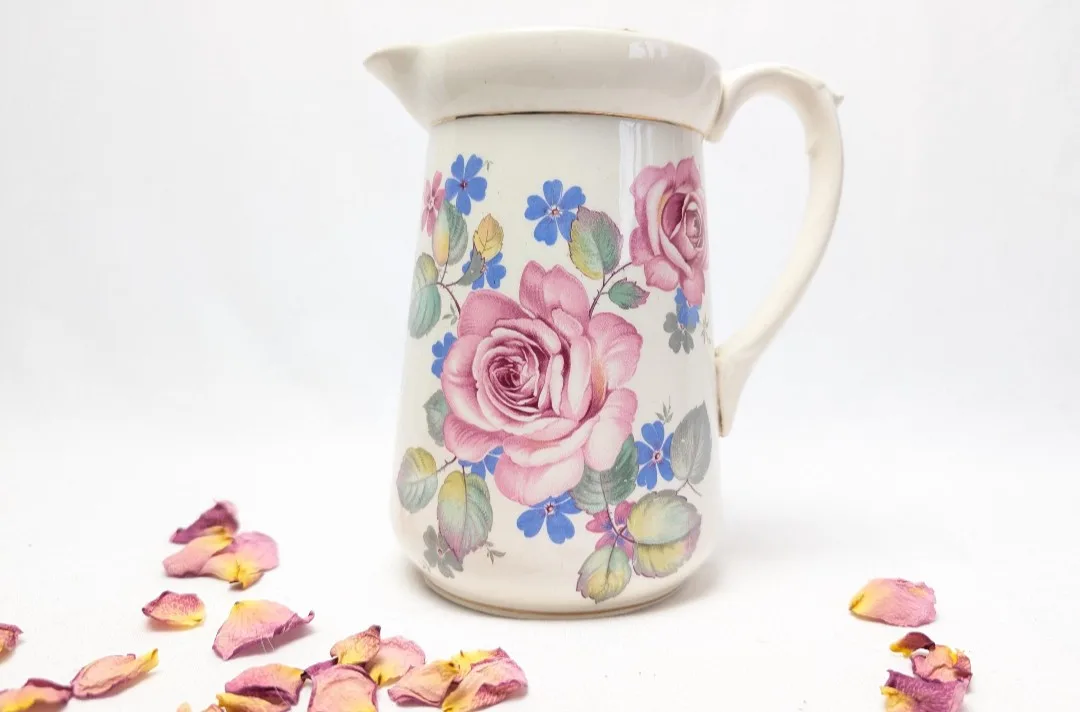 Vintage Porcelain Pitcher ~ Vase ~ Made in England thumbnail