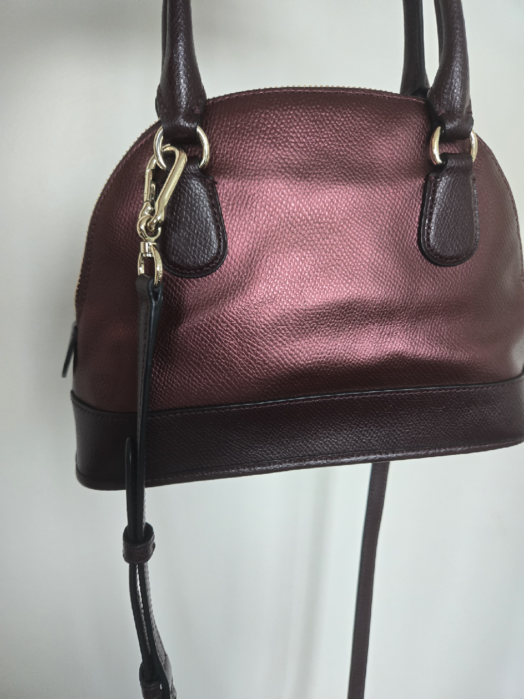 Coach Dome Satchel Burgundy - photo 2
