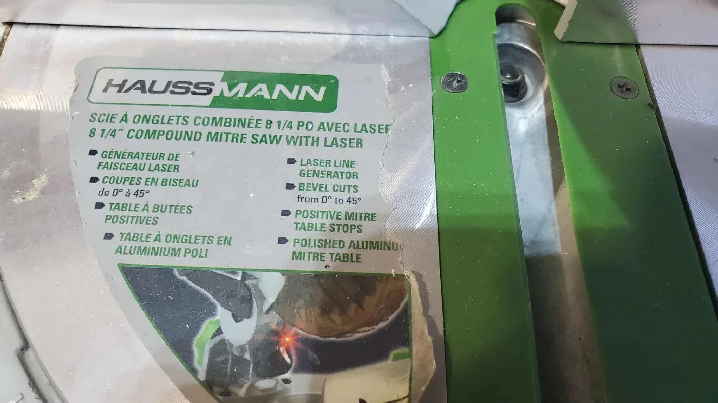 Haussmann 8 1/4" Compound Mitre Saw w/ Laser image indicator(2)