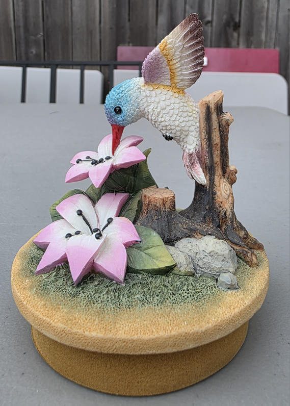 Hummingbird Figurine candle topper.