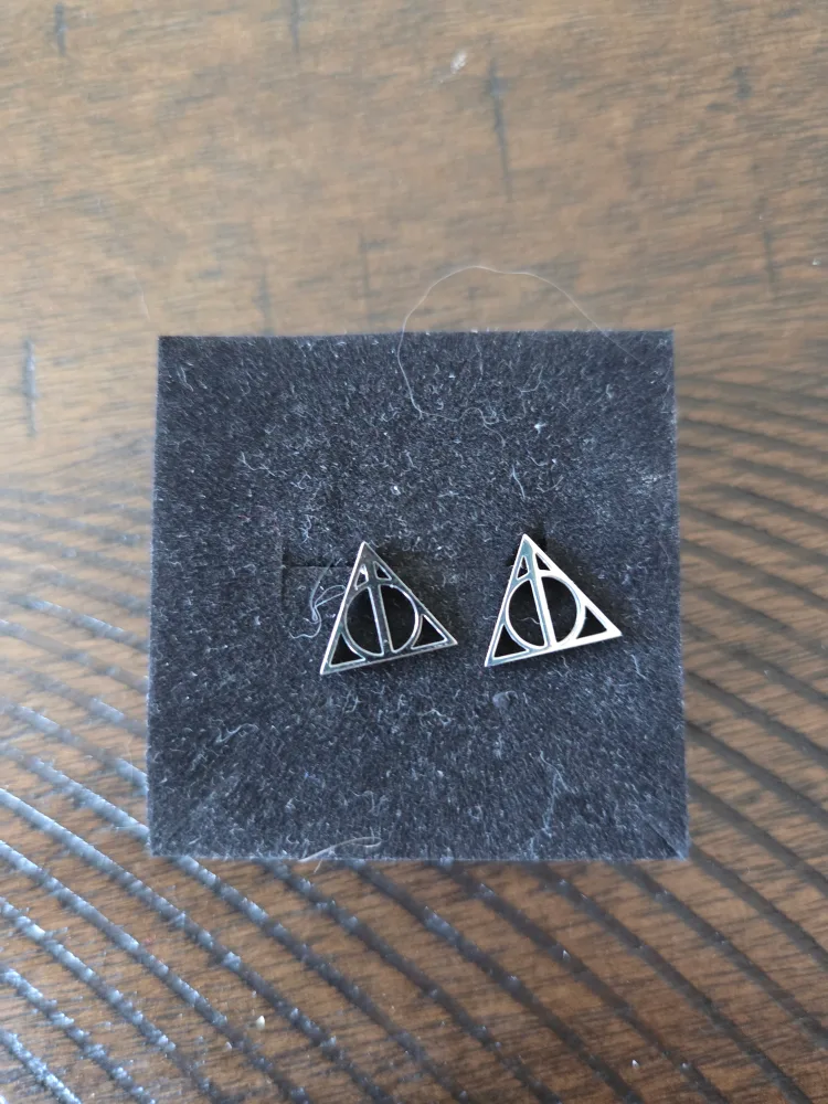 Harry Potter Deathly Hallows Stainless Steel Earrings thumbnail
