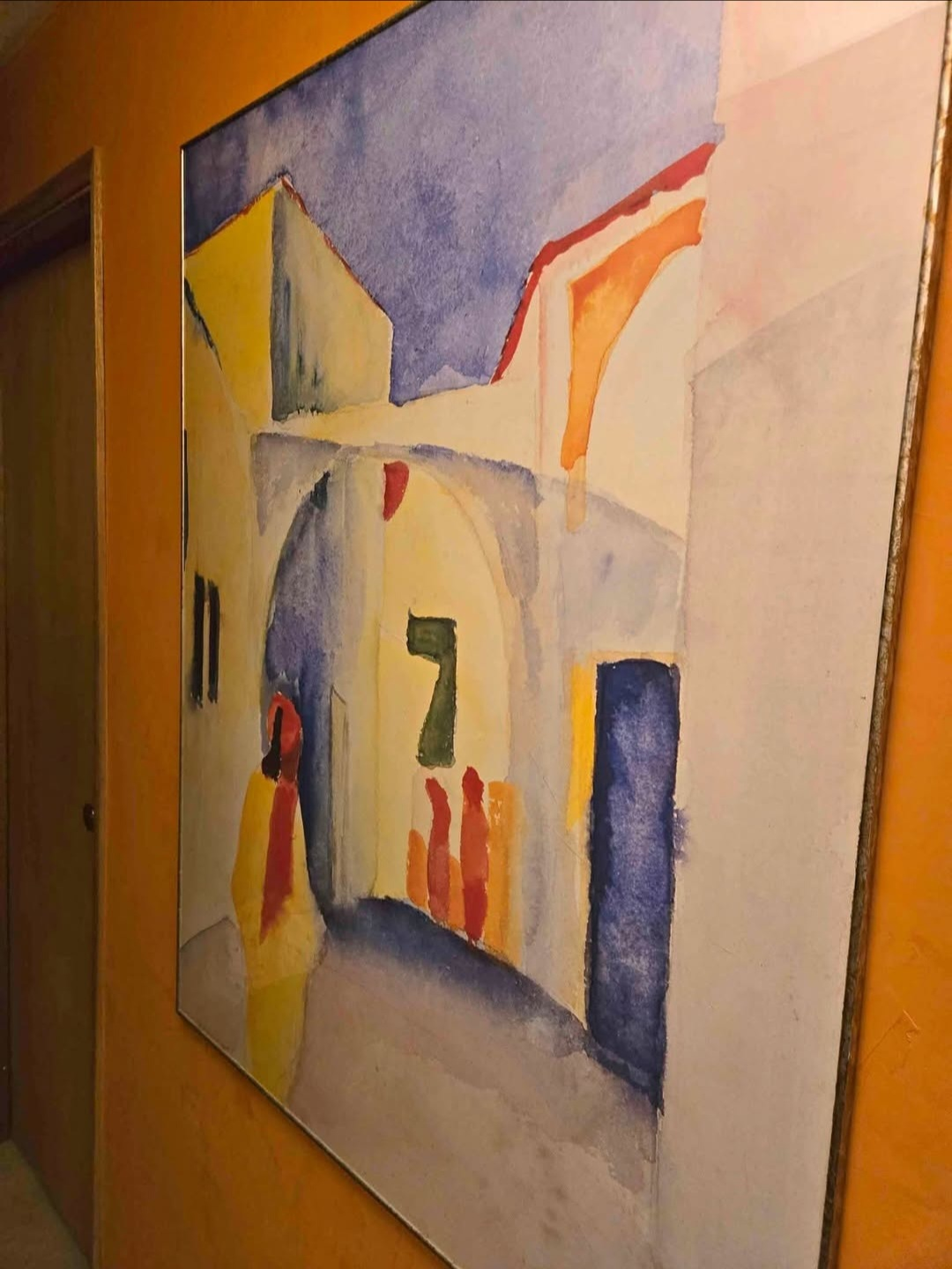 Large Vintage Print - Alley in Tunis by August Macke