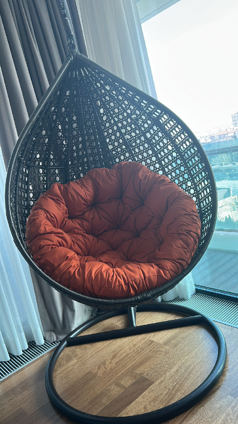 Brand New Heavy Duty Hanging Chair with Orange Cushion - photo 3
