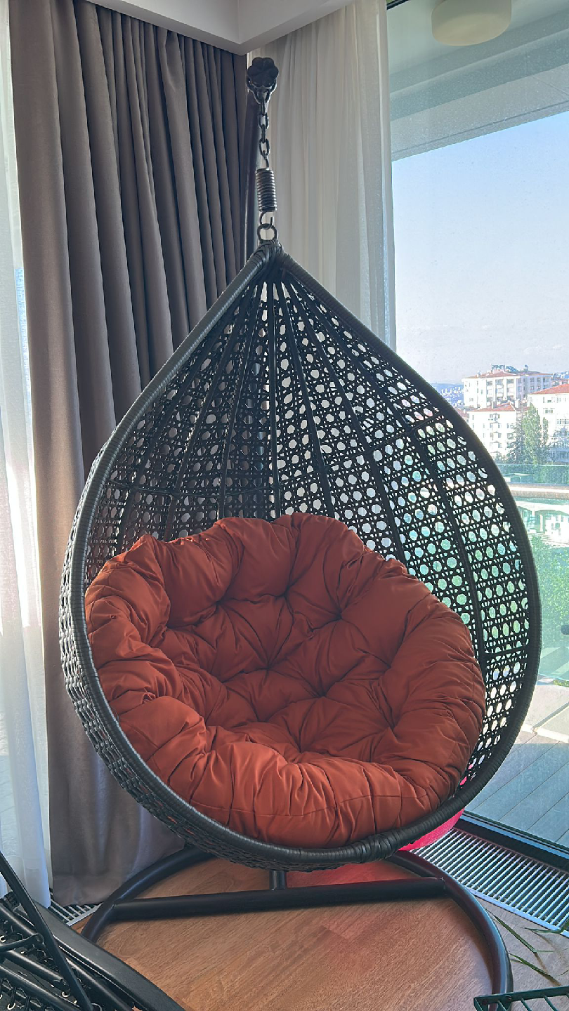 Brand New Heavy Duty Hanging Chair with Orange Cushion - photo 4