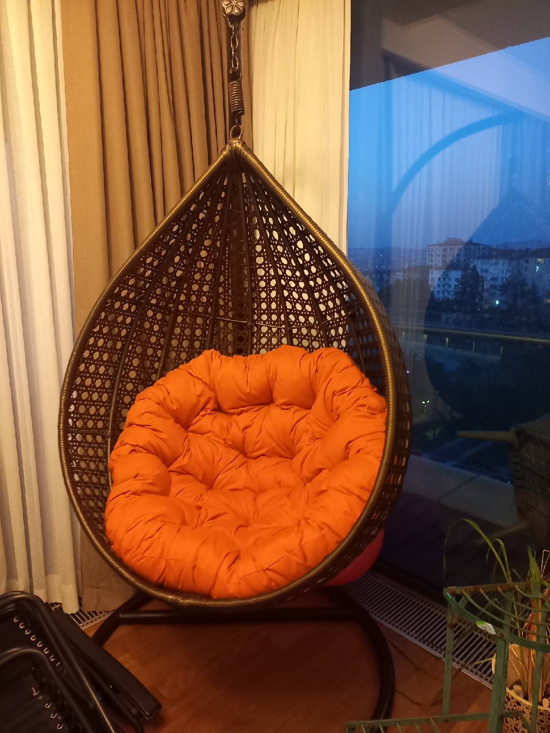 Brand New Heavy Duty Hanging Chair with Orange Cushion - photo 5