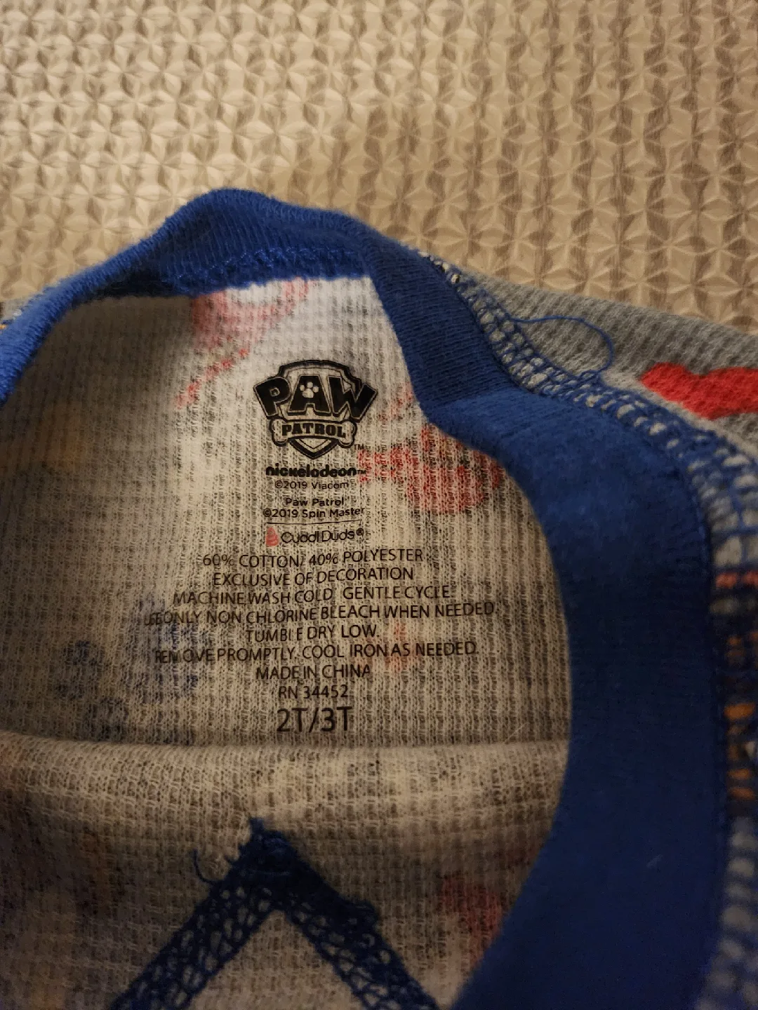 paw patrol 2T/3T pj set image indicator(2)