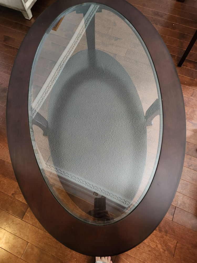 Oval Glass Top Coffee Table - photo 2