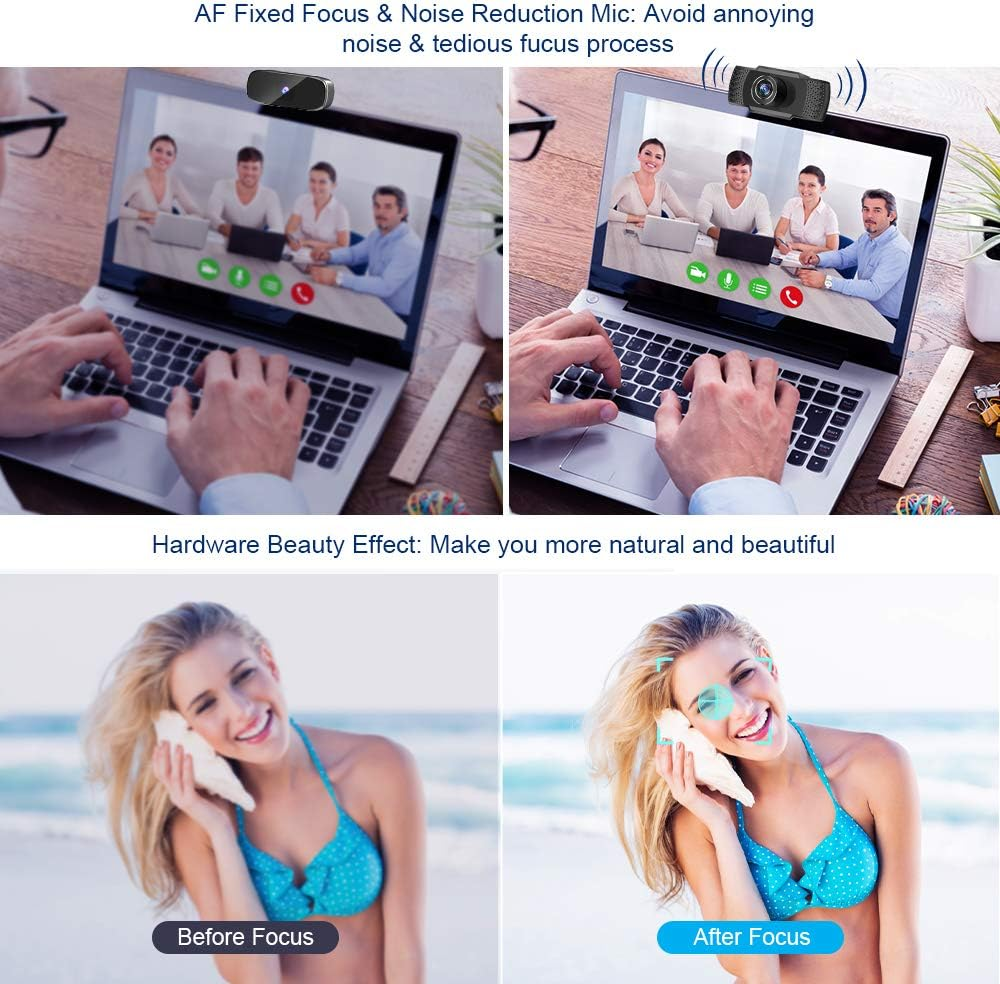 HD Webcam 1080P with Mic PC Laptop Desktop USB Camera - photo 3