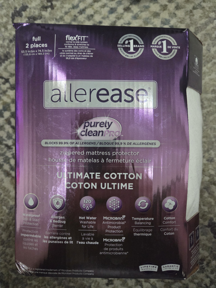 Allerease Ultimate Cotton Mattress Protector - Full Size