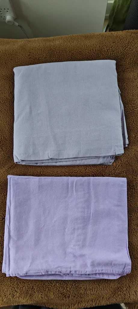 100% Cotton Purple - Purple Gray Queen Sheet Set thumbnail