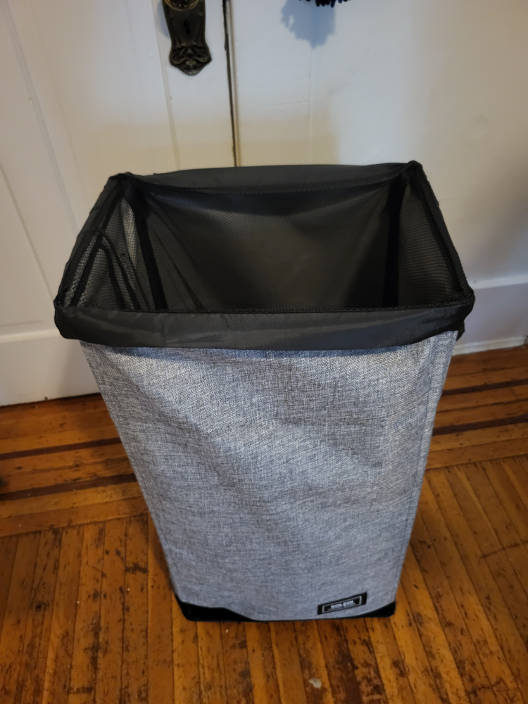 Laundry Hamper with Lid + Removable Laundry Bag, Grey - photo 3