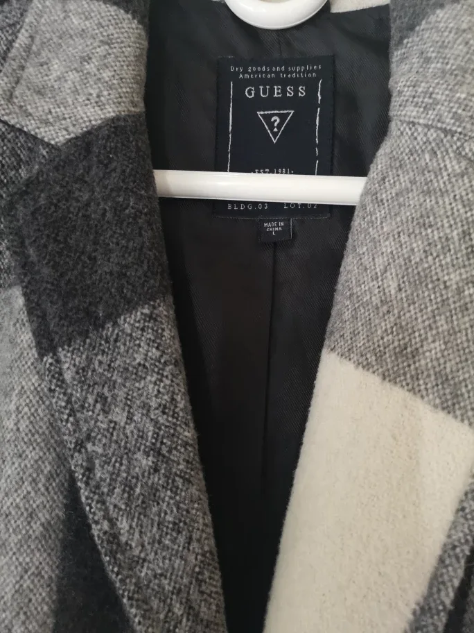 Guess Plaid Wool Blend Coat image indicator(3)