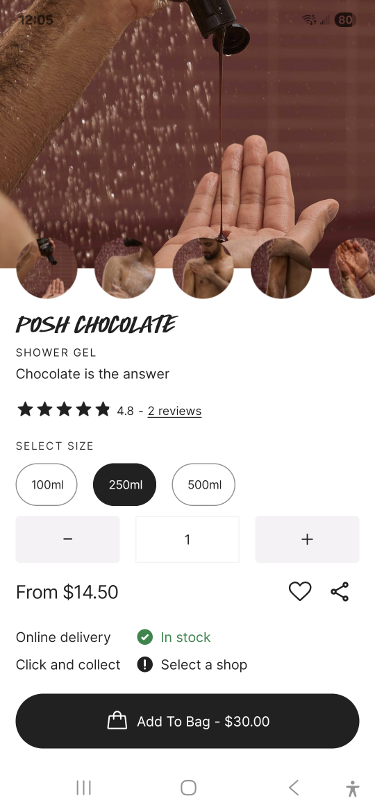 Lush Posh Chocolate Shower Gel - photo 2