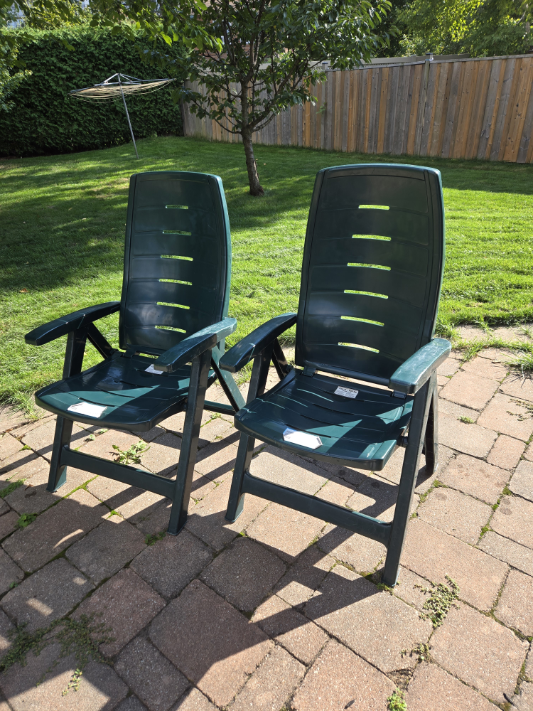 Gracious Living Green Patio Chairs - Set of 2