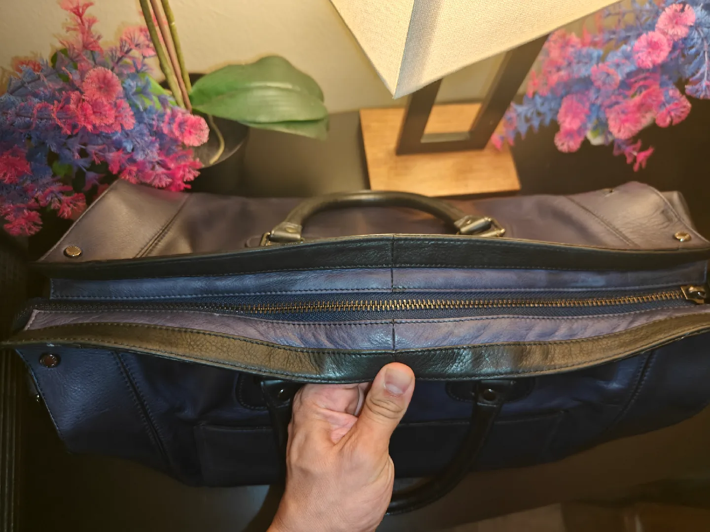 Ted Baker London Leather Duffle  luxury bag image indicator(4)