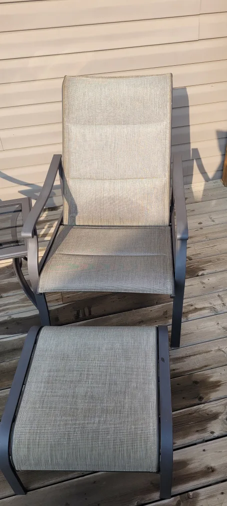 Outdoor Patio Chairs with Ottomans + table image indicator(2)