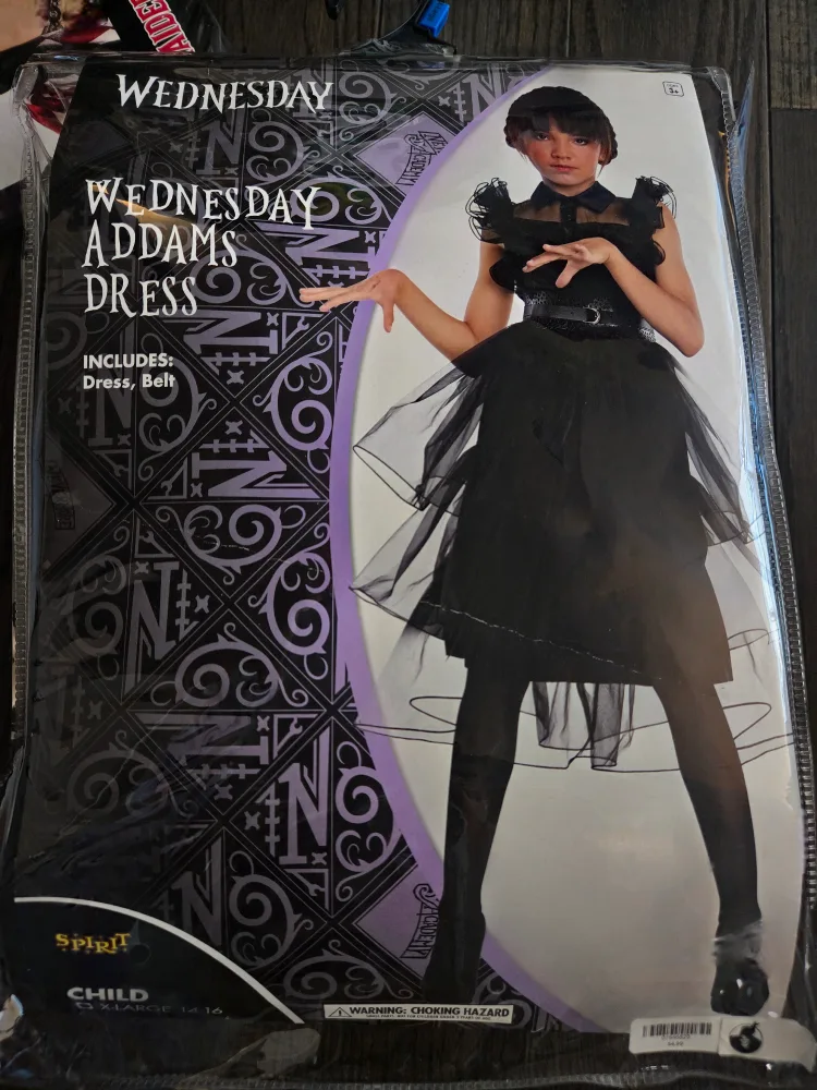 NEW Wednesday Addams Dress Adult Small/Child XL (14-16) thumbnail