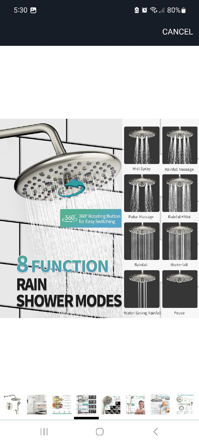 SR SUN RISE 10 Inch Shower Head - Brushed Nickel - photo 4
