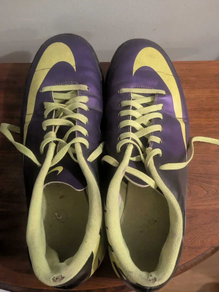 Nike Soccer Cleats - Purple & Yellow thumbnail