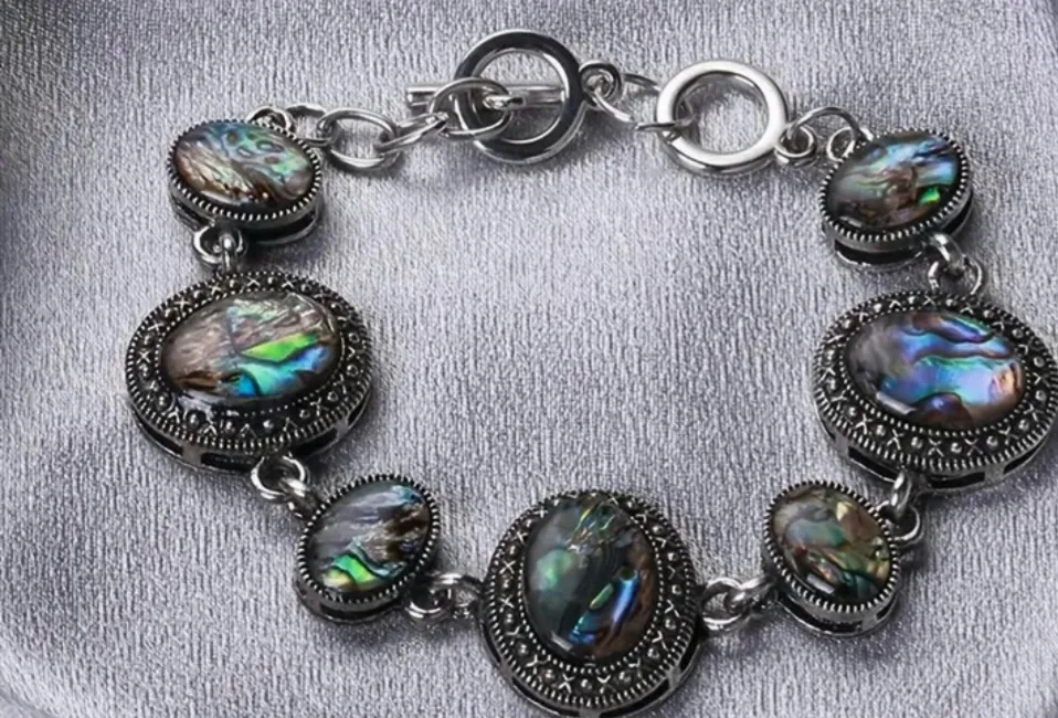 Vintage abalone bracelet thumbnail