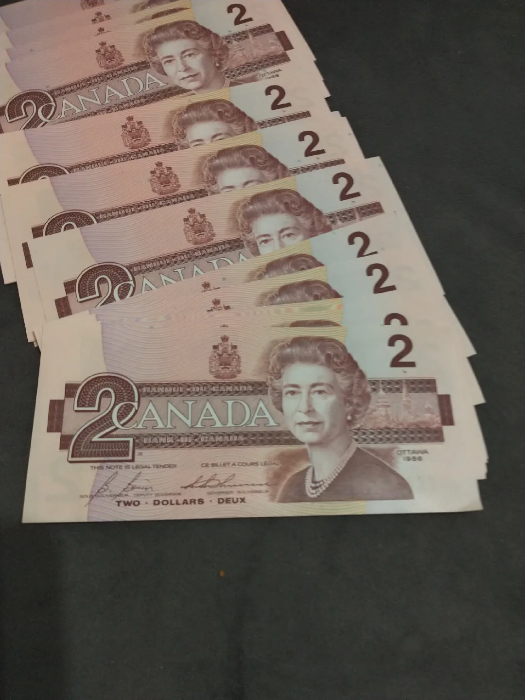 Rare 100 Canada 1986 uncirc. banknotes consecutive serial #s image indicator(5)