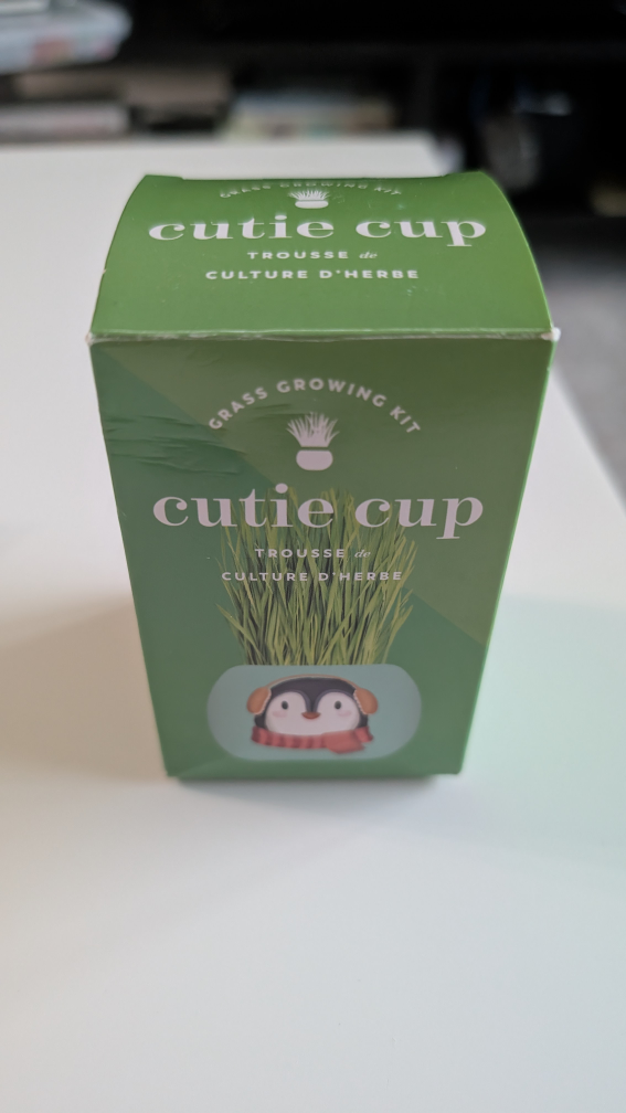 New Cutie Cup Grass Growing Kit - Penguin