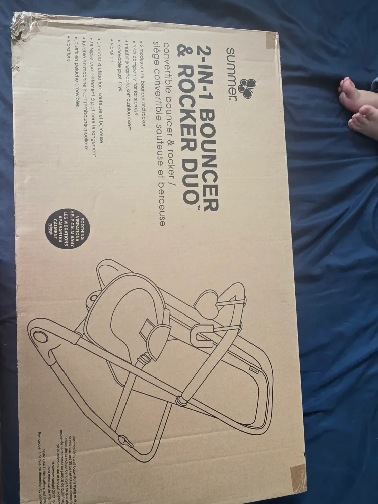 Summer 2-in-1 Bouncer & Rocker Duo - Like New! image indicator(5)