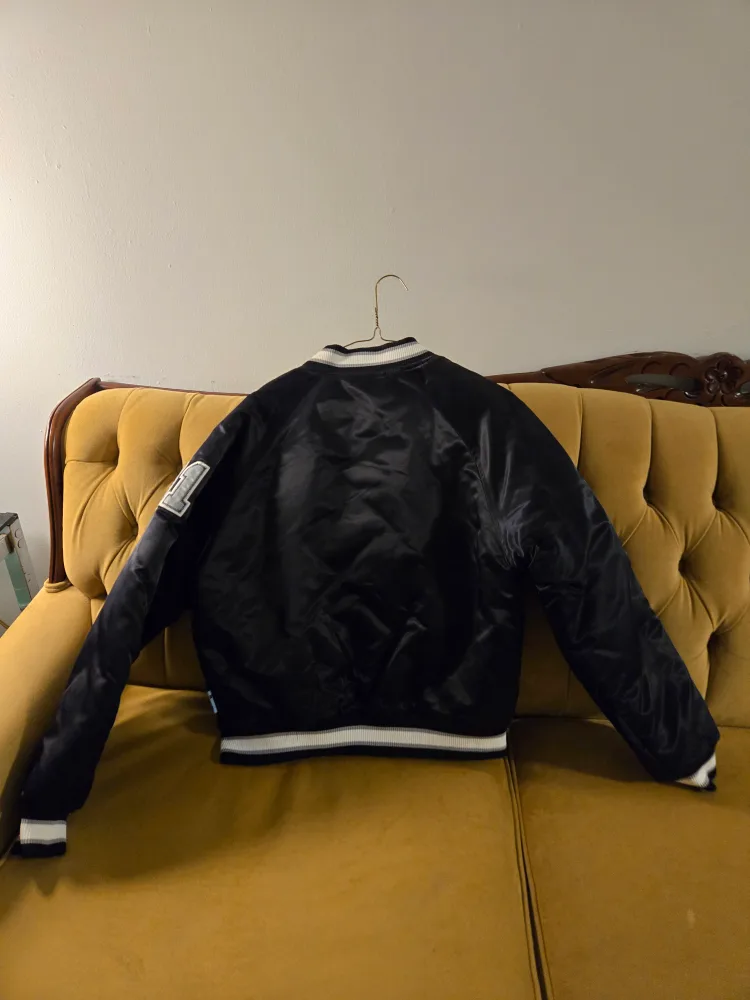 New York Black Satin Bomber Jacket image indicator(2)