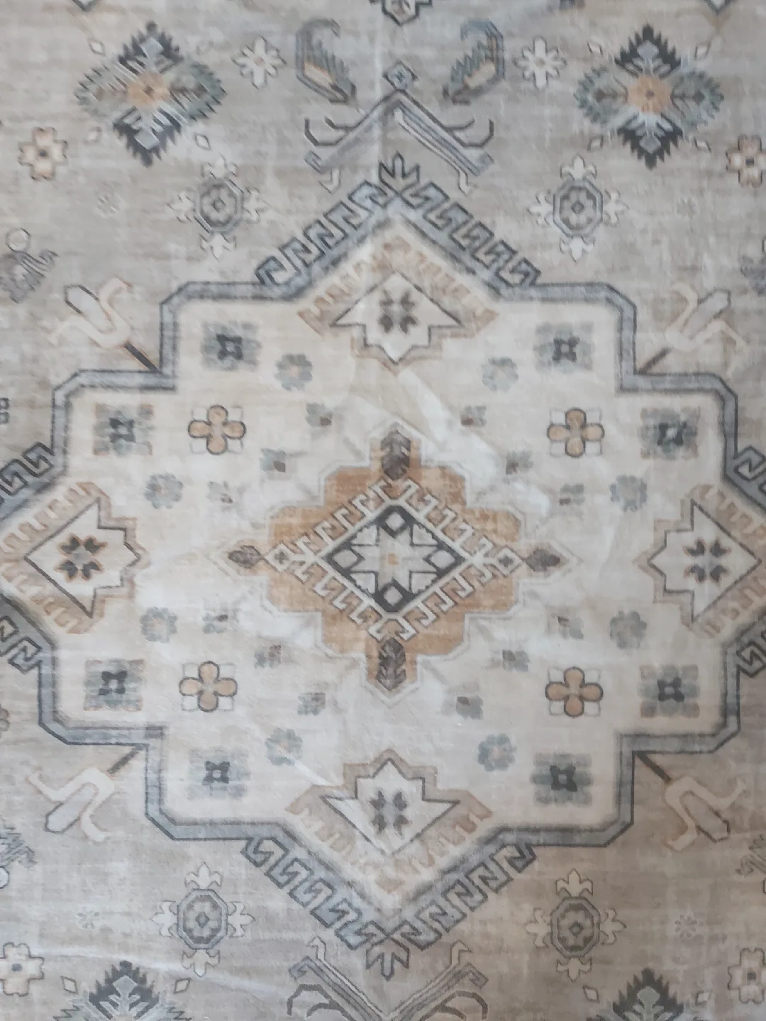 Area Rug washable Beige/Grey 6ft ×9ft brand new image indicator(3)